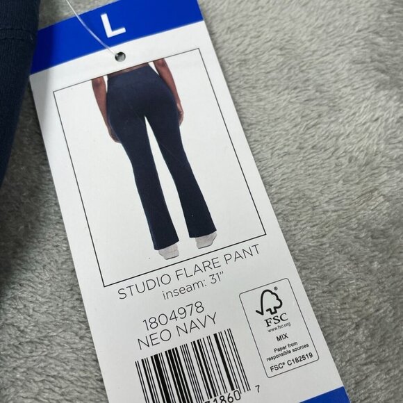 Jockey Studio Flare Pant Navy Womens L Activewear NWT 6244 - Picture 4 of 10